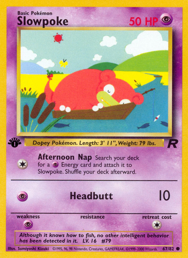 Rocket set Slowpoke #67/82 first edition